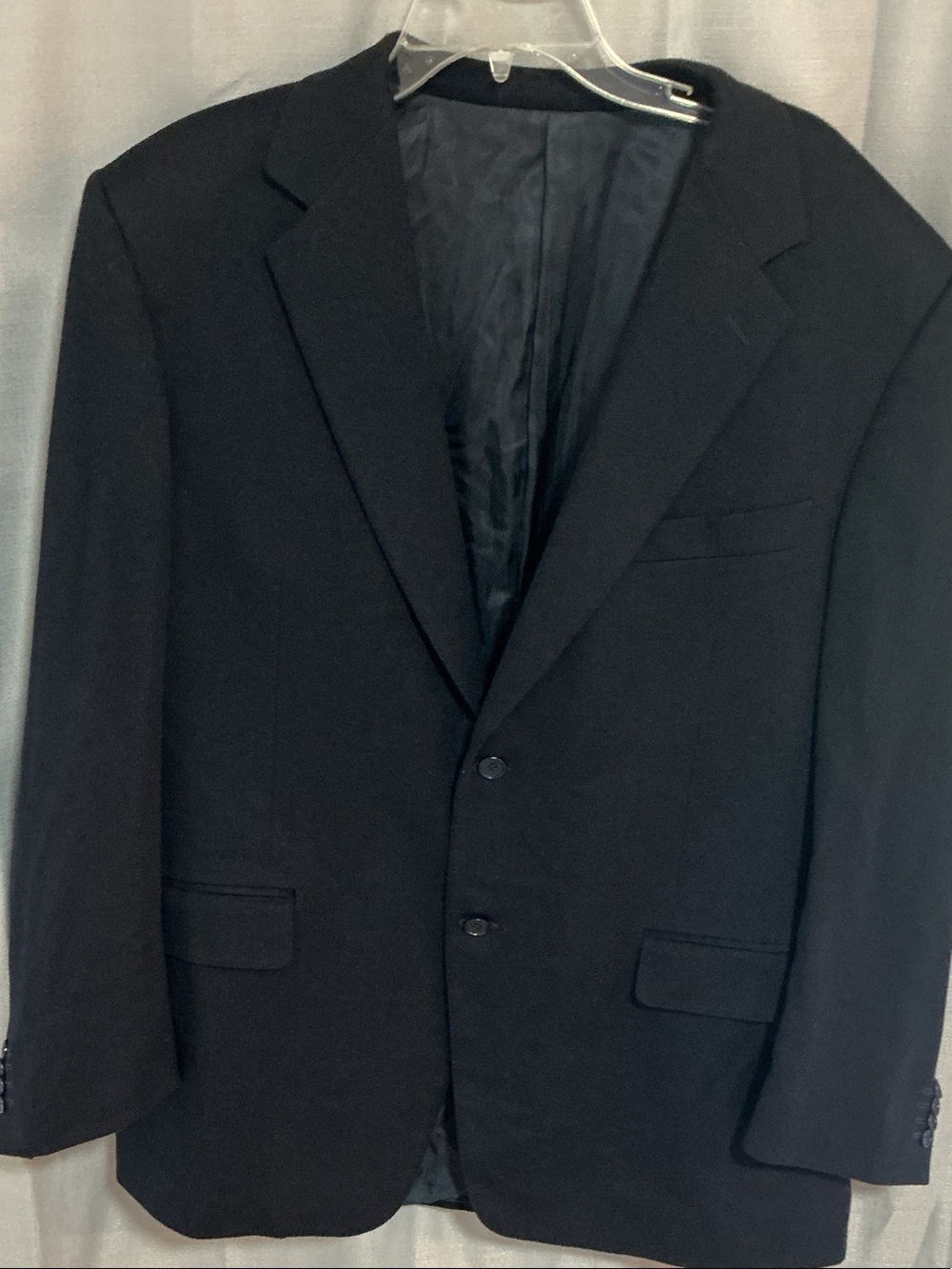 Canali Cashmere Lana Wool Black Two-Button Men's Sport Coat EU 54R US 44R
